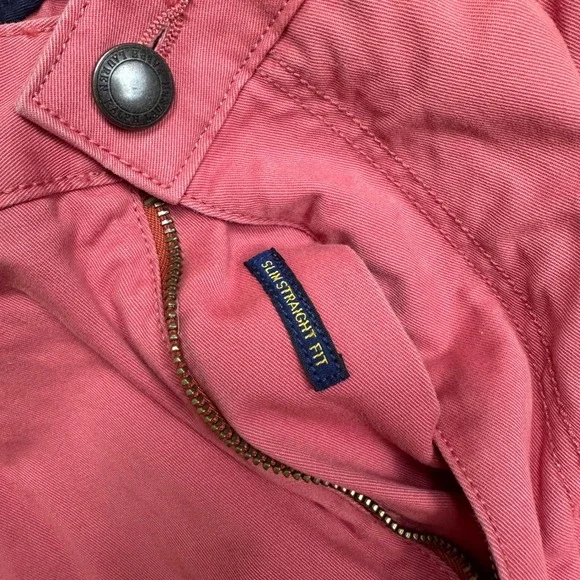 Polo Ralph Lauren Mens Slim Straight Fit Pink Stretch Cotton Pants 34x32 - Picture 10 of 12